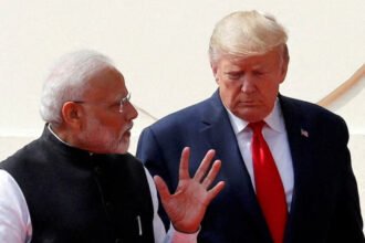 Presiden AS Donald Trump dan Perdana Menteri India Narendra Modi di Hyderabad House di New Delhi, India (Dok. Reuters)