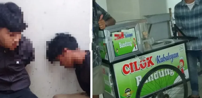 Polisi Amankan Dua Pria Diduga Curi Gerobak Cilok di Cibinong