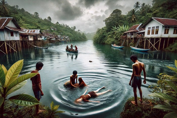 Tragis! Pamit Ingin PKL, Dua Remaja Tewas Tenggelam di Sungai Gido, Nias