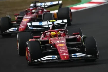 Lewis Hamilton dan Charles Leclerc dari Ferrari didiskualifikasi dari GP China 2025 (Sumber: formula1.com)