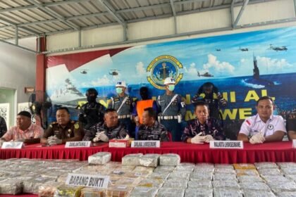 TNI AL Gagalkan Penyulundupan 100 Kg Sabu-Sabu di Aceh Utara
