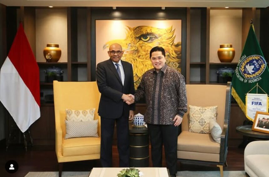 Erick Thohir bertemu Sekjen AFC. (Dok. Instagram/@erickthohir)