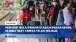 Pemudik Membludak di Stasiun Pasar Senen, 25 Ribu Tiket Kereta Ludes Terjual (YouTube/Garuda TV)