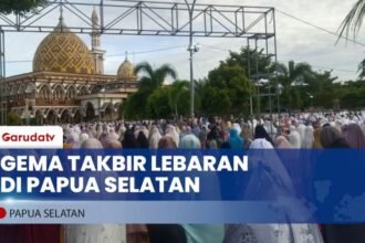 Meriahnya Takbir Keliling Menyambut Idul Fitri Di Merauke, Papua Selatan (YouTube/Garuda TV)