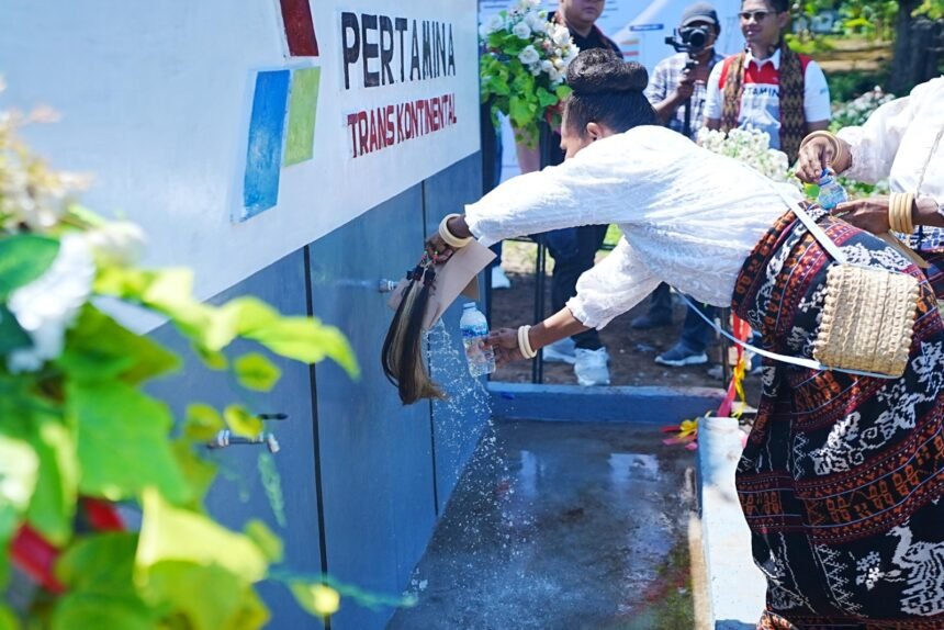 Pemerintah Daerah dan PT Pertamina (Persero) membangun sarana infrastruktur air bersih untuk masyarakat Desa Tanaduen (Dok. Photo IST)