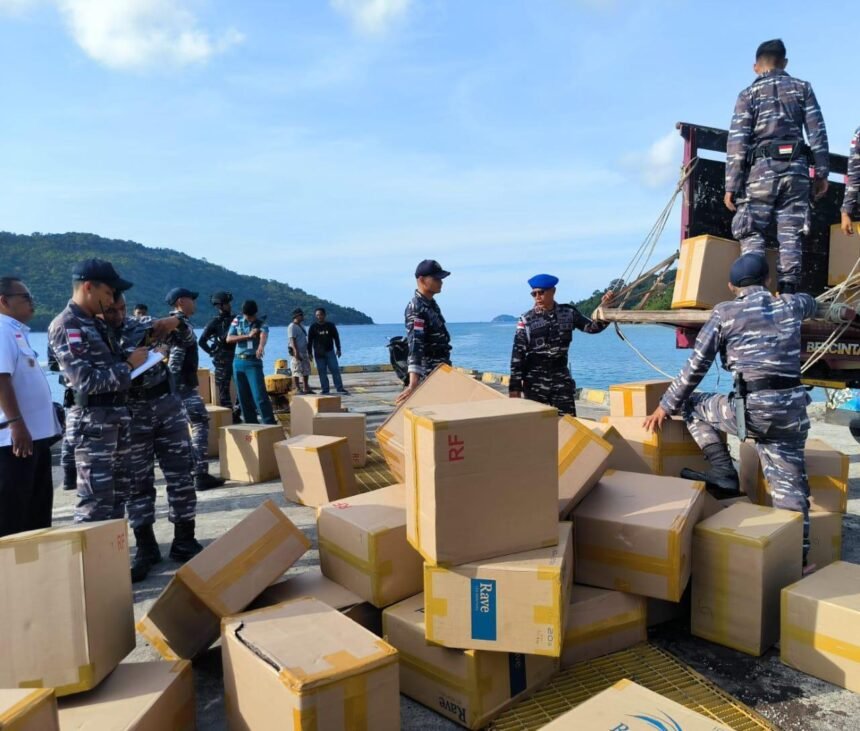 Sigap, TNI AL Gagalkan Penyelundupan Rokok Ilegal Senilai Rp1,7 M di Tarempa
