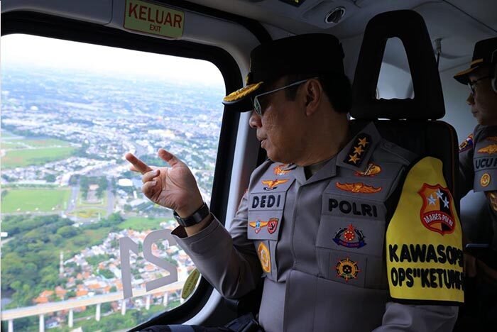 Helikopter Polri Pantau Titik Macet, Ini Imbauan untuk Pemudik