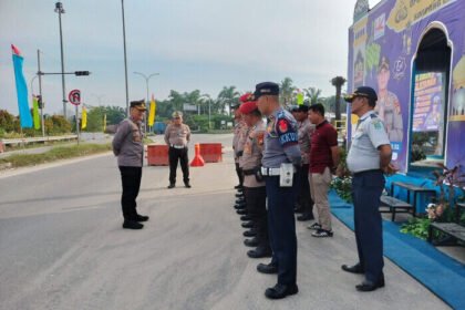 Polsek Minas Lakukan Operasi Ketupat Lancang Kuning 2025 di Exit Tol KM 28