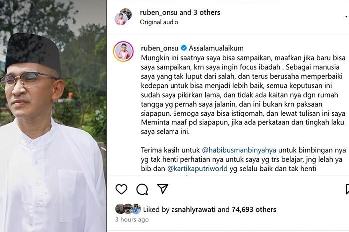 Ruben Onsu Resmi Jadi Mualaf, Rayakan Lebaran Perdana dengan Penuh Kebahagiaan