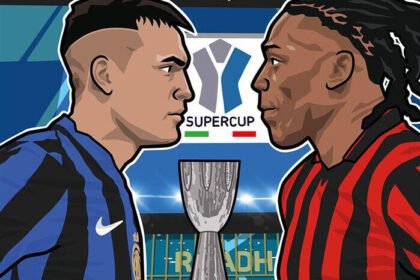 Duel panas Inter Milan kontra AC Milan di leg pertama Coppa Italia yang berakhir imbang 1-1.