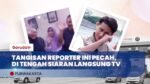 Tangis Reporter Ini Pecah Saat Dihubungi Orang Tuanya di Tengah Siaran Langsung di TV (Garuda TV/YouTube)