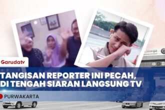 Tangis Reporter Ini Pecah Saat Dihubungi Orang Tuanya di Tengah Siaran Langsung di TV (Garuda TV/YouTube)
