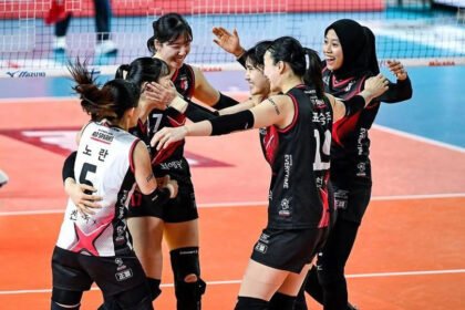 Megawati Hangestri Pertiwi bersama timnya, Daejeon Red Sparks pada Korean V-League 2024/2025 (Dok. Istimewa)