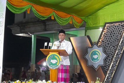 Wakil Bupati Pamekasan, H. Sukriyanto pada Reuni ke-VI Kabul (Komunitas Alumni Bustanul Ulum) (Dok. Kabul)
