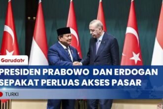 Presiden Prabowo dan Presiden Erdogan Sepakat Kebut Perjanjian Dagang Antar Negara (YouTube/Garuda TV)