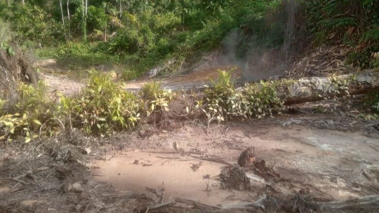 Fenomena Lumpur Panas Rusak Lahan Warga di Mandailing Natal