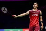 Jonatan Christie kalah dua gim langsung 13-21, 13-21 saat tampil di perempat final BAC 2025 menghadapi Lu Guang Zu di Ningbo, Tiongkok, Jumat (11/4/2025). Kekalahan ini menyudahi langkah tunggal putra Indonesia di ajang ini.
