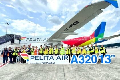 Pelita Air secara resmi menyambut kedatangan armada terbarunya, Airbus A320 dengan registrasi PK-PWN, pada Kamis, 24 April 2025.