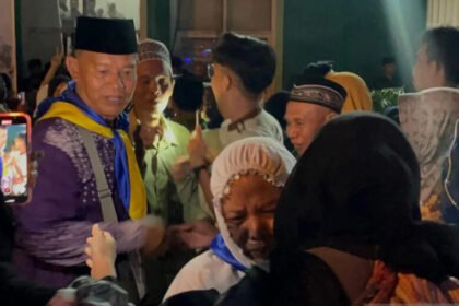 Calon haji kloter pertama Cianjur, Jawa Barat (Dok. Antara)