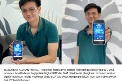 Turnamen Piala by.U 2025 hadir di Palembang sebagai wadah pembinaan pemain futsal muda tingkat SMP dan SMA. Ajang ini memperkuat komitmen Telkomsel membina ekosistem olahraga digital dan memantik ambisi para talenta lokal menuju panggung profesional.