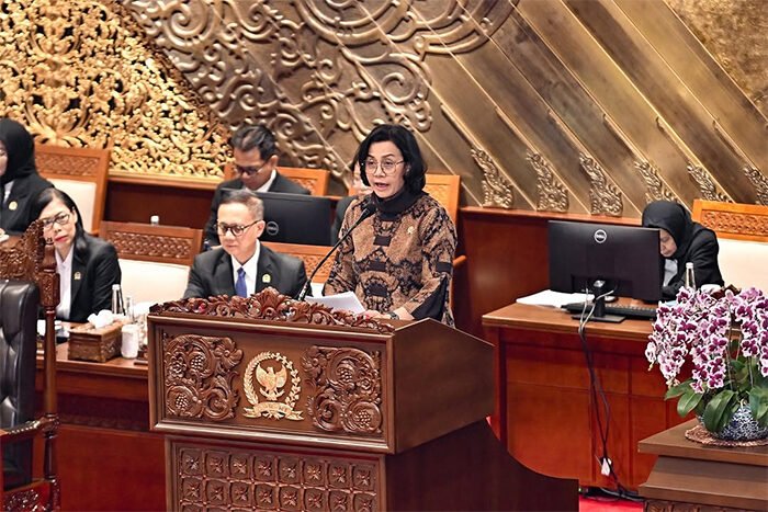 Menkeu Sri Mulyani paparkan target ambisius pertumbuhan ekonomi 2026 yang dipatok hingga 5,8 persen dalam Sidang Paripurna DPR RI, Selasa (20/5/2025).