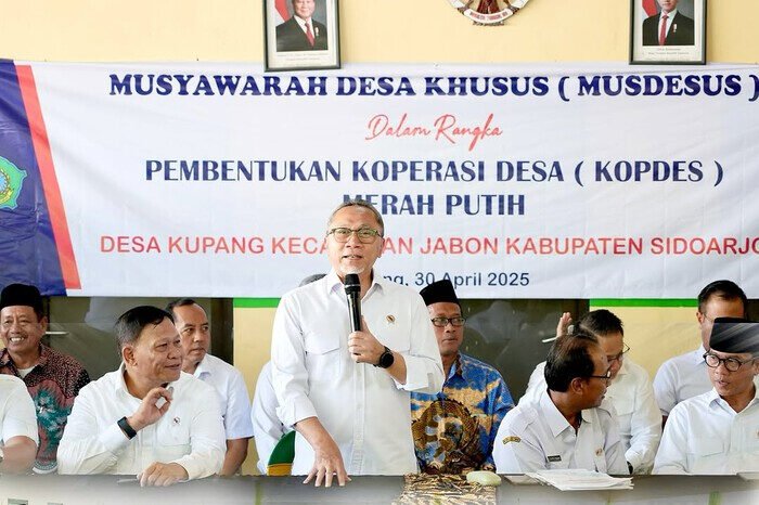 Zulkifli Hasan ungkap koperasi Merah Putih di desa akan didukung dana hingga Rp5 miliar dari bank BUMN, dorong 2 juta lapangan kerja.
