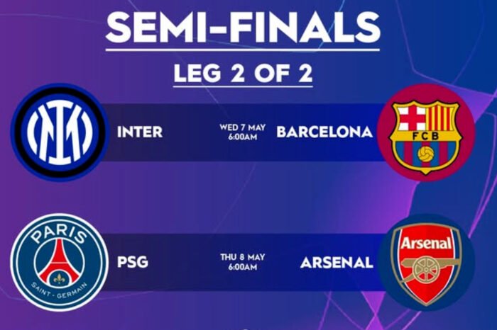 Empat tim terbaik Eropa akan bentrok di leg kedua semifinal Liga Champions 2024/2025 pekan ini. Arsenal, PSG, Barcelona, dan Inter berebut satu tiket ke Allianz Arena, Munchen.