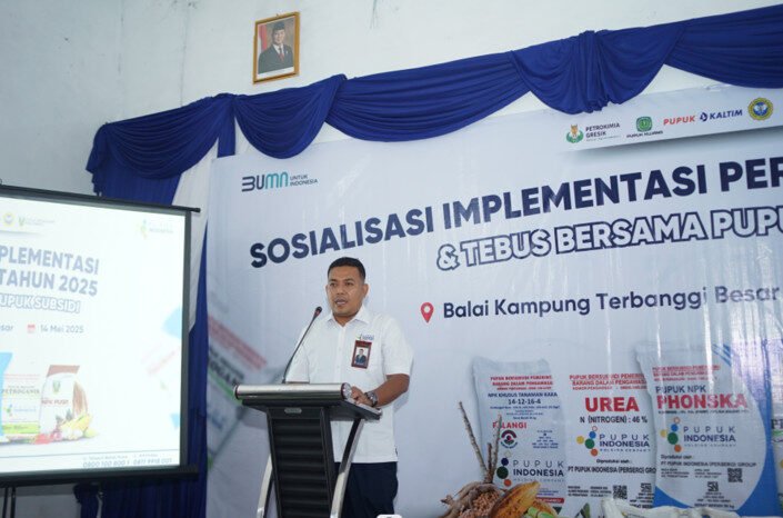PT Pupuk Indonesia (Persero) menggelar acara Tebus Bersama Pupuk Subsidi, sekaligus sosialisasi penguatan sistem digital yang terdapat di aplikasi i-Pubers di Kabupaten Lampung Tengah, Lampung pada Rabu, (14/5/2025).