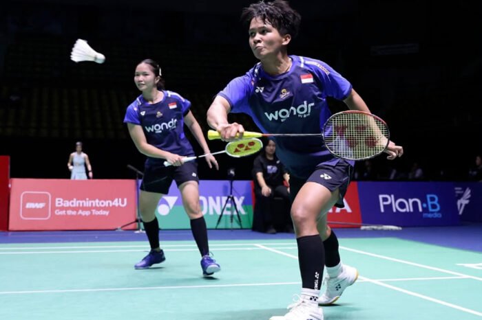 Trias/Rachel menampilkan permainan impresif di Nimibutr Stadium, Bangkok, dengan kemenangan dua gim atas lawan dari Kanada dan Malaysia, Kamis (15/5).