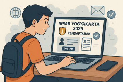 Calon siswa wajib mengakses portal pendaftaran SPMB Yogyakarta 2025 melalui perangkat digital. Seluruh proses dilakukan secara online.
