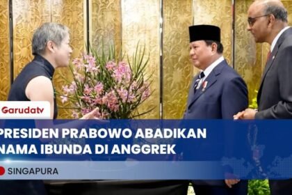 Presiden Prabowo Beri Nama Anggrek Di Singapura Dengan Nama Ibunda