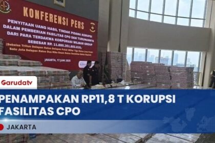 Bukti Korupsi Rp11,8 T dari Wilmar Group Dipamerkan Kejagung