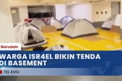 Hindari Serangan Rudal Iran, Warga Isr4el Bangun Tenda Perlindungan di Basement