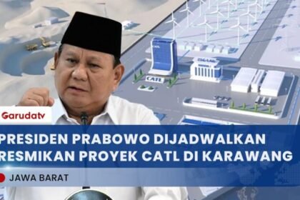 Presiden Prabowo Resmikan Proyek Baterai EV CATL Senilai Rp96 Triliun di Karawang