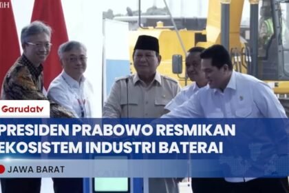 Presiden Prabowo Resmikan Industri Baterai Terbesar Asia di Karawang