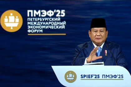 Presiden Prabowo menyampaikan keberhasilan strategi pangan nasional di hadapan dunia dalam SPIEF 2025 di Rusia.