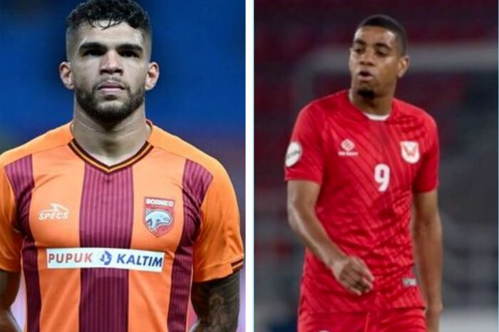 Uilliam Barros (kanan) dan Berguinho, dua pemain asal Brasil, menyapa Bobotoh melalui siaran radio di Bandung. Cara unik ini menjadi ciri khas baru Persib dalam memperkenalkan pemainnya.