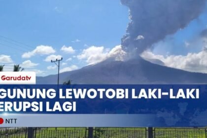 Gunung Lewotobi Laki-Laki Kembali Erupsi Petugas Imbau Pengunjung dan Wisatawan Tidak Mendekat