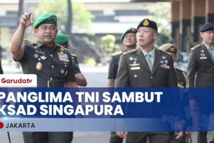 Jalin Kerja Sama Pertahanan, Panglima TNI Sambut Kasad Singapura di Cilangkap