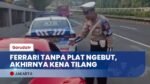 Ferrari Tanpa Plat Kena Razia Operasi Patuh Jaya 2025