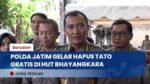 Peringati HUT Bhayangkara Polda Jawa Timur Gelar Bakti Kesehatan dan Hapus Tato Gratis