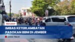 Polisi Jaga Ketat SPBU Imbas Keterlambatan Pasokan Yang Terjadi di Jember