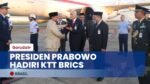 Presiden Prabowo Subianto Tiba Di Bandara Galeao Air Base, Rio De Janeiro, Brasil