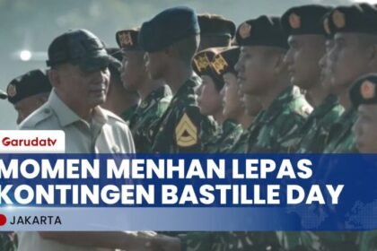 Menteri Pertahanan Lepas Ratusan Personel Pasukan Gabungan Untuk Peringati Bastille Day di Prancis