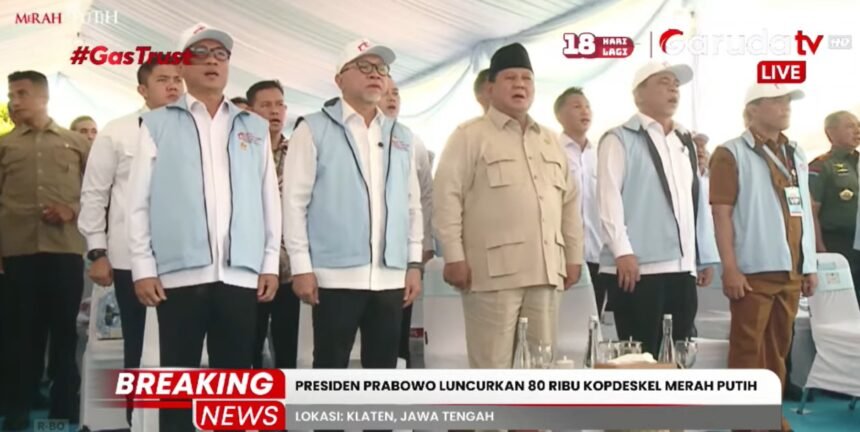 Presiden Prabowo Resmikan 80.000 Koperasi Desa di Klaten