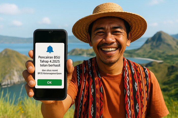 Pencairan BSU Tahap 4 mulai berjalan. Cek status Anda di situs resmi bsu.bpjsketenagakerjaan.go.id dan bsu.kemnaker.go.id.