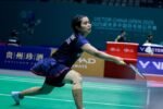 Gregoria Mariska Tunjung tampil ngotot di perempat final China Open 2025 meski akhirnya harus takluk dari wakil Tiongkok, Han Yue, dalam dua gim ketat.