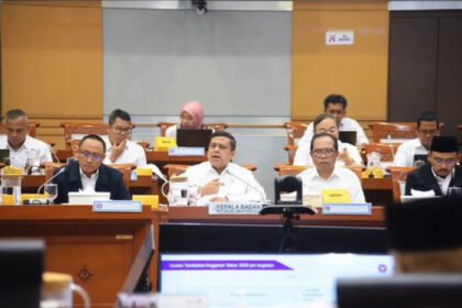 Kepala BPJPH Ahmad Haikal paparkan kebutuhan tambahan anggaran untuk sertifikasi halal non-kuliner dalam rapat bersama Komisi VIII DPR RI, Senin (14/7/2025).