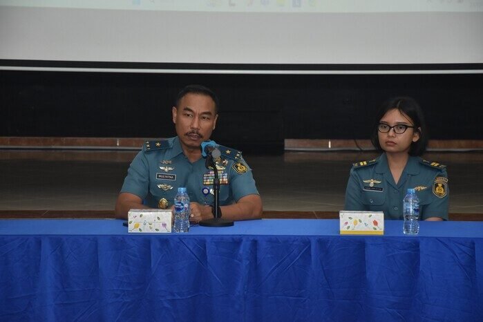 Tim Satkes Denma Mabesal saat sosialisasikan skrining kesehatan berbasis digital di Graha Dislitbangal, Jakarta Selatan.