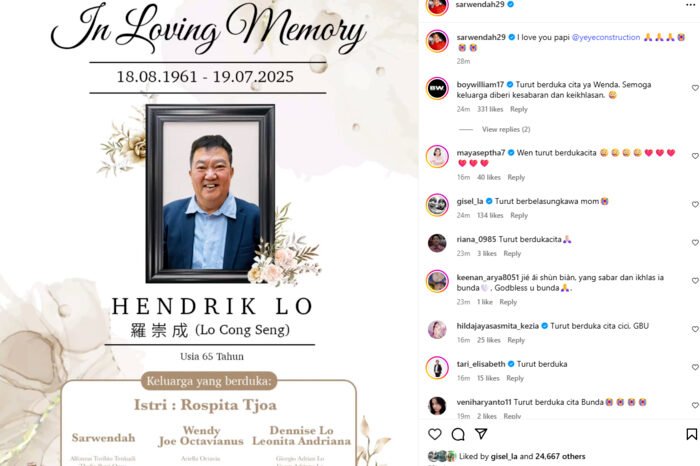 Ayah Sarwendah Meninggal Dunia di Usia 63 Tahun, Banjir Ucapan Duka Publik Figur 2 Ayah Sarwendah Meninggal Dunia di Usia 63 Tahun, Banjir Ucapan Duka Publik Figur